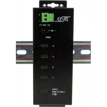 EXSYS EX-1144HMVS USB-C mitmeotstarbeline jaotur 4K HDMI, Gigabit Etherneti ja 3x USB 3.2 Gen 1 Type-A-ga
