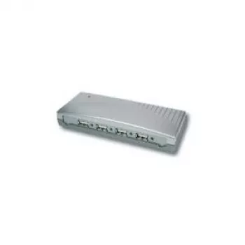 EXSYS EX-1163 4-pordiline USB 2.0 jaotur koos toiteadapteriga, plastik, must