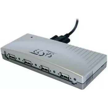EXSYS EX-1163V 4-pordiline USB 2.0 jaotur kruvitava kaabliga, plastkorpus