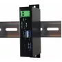EXSYS EX-1195HMS tööstuslik 4-pordiline USB 3.1 Gen 1 jaotur USB-C-ga, DIN-liinile kinnitamine, 9-48V DC