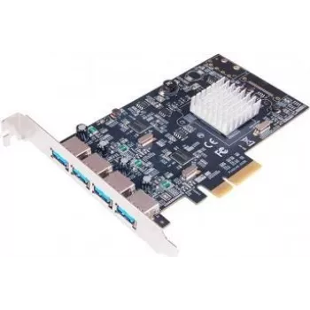 EXSYS EX-12004-2 PCI Express x4 → 2x USB 3.2 Gen 2 Type-A + 1 sisemine USB 3.2 Gen 2 Type-A adapterkaart