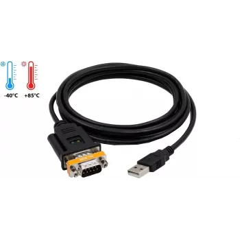 EXSYS EX-1311-2T USB 2.0 - RS-232 seeriaadapteri kaabel FTDI kiibistikuga, 0,8 m, must
