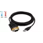 EXSYS EX-1311-2T USB 2.0 - RS-232 seeriaadapteri kaabel FTDI kiibistikuga, 0,8 m, must