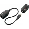 EXSYS EX-1441-2 Gigabit Etherneti pikendus koaksiaalkaabli kaudu komplekt, 1000 m ulatus, metallkorpus, must
