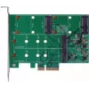 EXSYS EX-3649 kahe M.2 SATA III SSD RAID kontrollerkaart - PCIe 2.0 x2, ASM1062R, RAID 0/1/JBOD, alglaaditav, kuumvahetus, madal profiil
