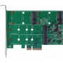 EXSYS EX-3649 kahe M.2 SATA III SSD RAID kontrollerkaart - PCIe 2.0 x2, ASM1062R, RAID 0/1/JBOD, alglaaditav, kuumvahetus, madal profiil