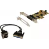 EXSYS EX-45362 2-pordiline RS-232 PCIe x1 jadaliidese kaart, madal profiil, ASIX AX99100