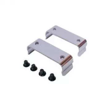 EXSYS EX-6099 DIN-liinile kinnitamise komplekt tööstusseadmetele - 35mm TS-35, tsingitud teras, kruviga kinnitatav klamber, klõpsuga liinile kinnitamine, hõbedane