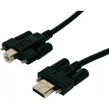EXSYS EX-K1555V USB 2.0 kaabel, Type-A isane - Type-B isane kinnituskruvidega, 5 m, must