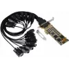 EXSYS PCIe 16-pordiline RS-232 jadakaart SystemBase kiibistikuga, 921.6 Kbps, 15KV ESD, madalprofiil EX-44316-2