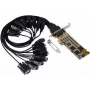 EXSYS PCIe 16-pordiline RS-232 jadakaart SystemBase kiibistikuga, 921.6 Kbps, 15KV ESD, madalprofiil EX-44316-2