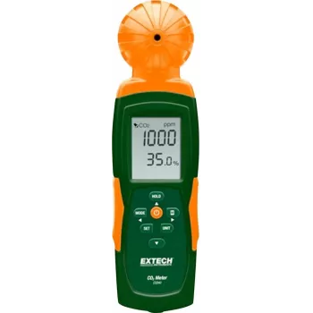 Extech CO240 süsinikdioksiidi mõõtur koos temperatuuri, USB andmeloggeriga, 0-9999 ppm