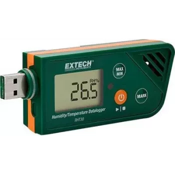 Extech RHT30 temperatuuri ja niiskuse USB andmelogija PDF-aruannete genereerimisega