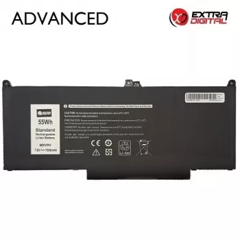 Extra Digital Advanced sülearvuti aku Dell MXV9V jaoks - 7200mAh 82Wh 11.4V 9-Cell Li-ion asendusaku