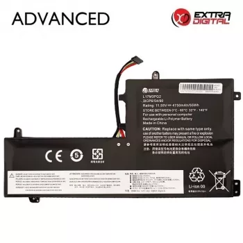Extra Digital Advanced sülearvuti aku Lenovo L17M3PG2 jaoks – 4750mAh, 54Wh, 11.34V, 3-elemendiline Li-ion (NB482832)