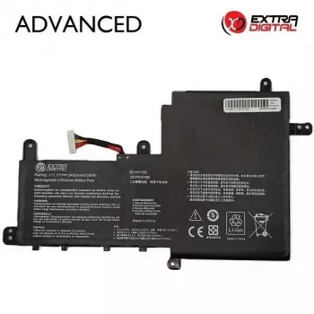Extra Digital Advanced NB432516 sülearvuti aku ASUS B31N1729 jaoks - 3400mAh, 11.52V, 39.2Wh, 3-elemendiline