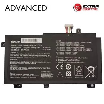 Extra Digital Advanced NB432592 asendus sülearvuti aku ASUS B31N1726 – 4550mAh, 11.52V Li-ion