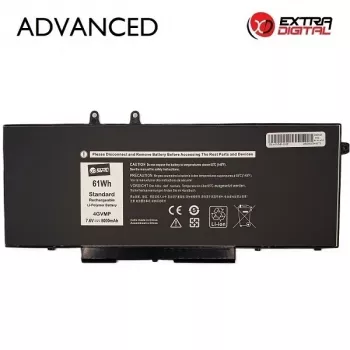 Extra Digital Advanced NB441921 asendus sülearvuti aku Dell 4GVMP jaoks (8000mAh, 11,4V, 6-elemendiline, Li-ion)