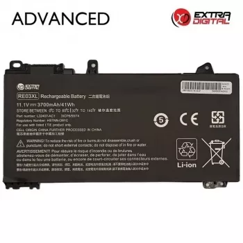 Extra Digital Advanced NB462551 Asendusaku HP RE03XL jaoks – 3700mAh 11.55V Li-ion, 3-rakuline, must