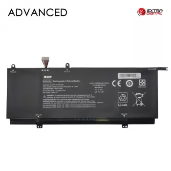 Extra Digital täiustatud asendusaku HP Spectre x360 15-ch seeriale – 4000mAh liitiumpolümeer, 15,4V, 4-elemendiline, must