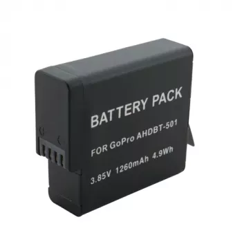 Extra Digital AHDBT-501 Li-ion kaamera aku 1260mAh GoPro HERO5/6/7 Black & HERO (2018) jaoks