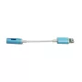EXTRA DIGITAL Lightning 3.5 mm kõrvaklappide pesa adapter - Valge, 10 cm kaabel, DAC, MFi ühilduv