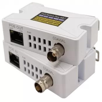EXTRA DIGITAL PoE 10/100M pikendaja üle koaksiaalkaabli, kuni 500 m, komplekt