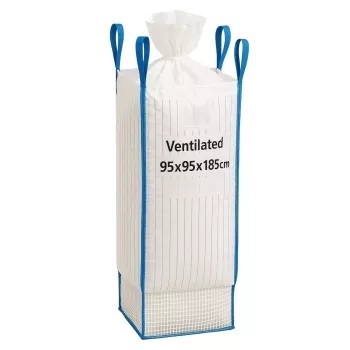 EXTRALINK Big Bag 95x95x185cm 1200kg tühjendusavaga | Ventileeritav FIBC