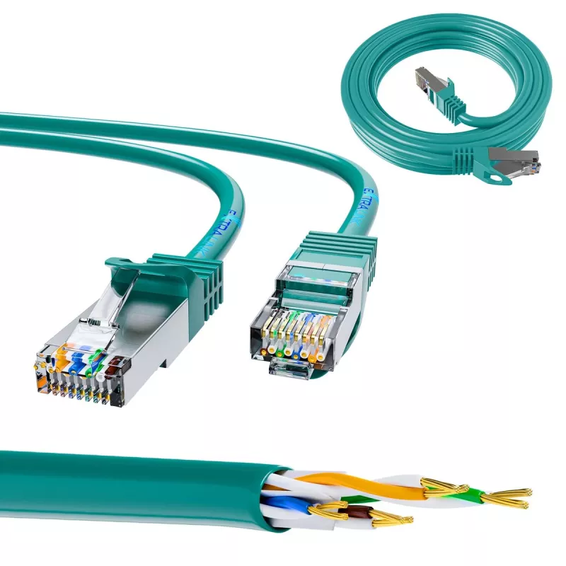 Extralink Cat.6 FTP 10m LAN patch-juhe, vaskvõrgukaabel, keerdpaar 1Gbit/s