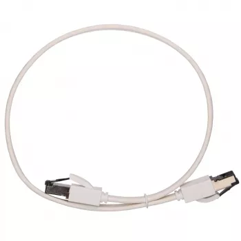 EXTRALINK LAN patch-kaabel Cat.8 U/FTP 0,5m 40G lame varjestatud fooliumiga keerdpaar puhas vask valge
