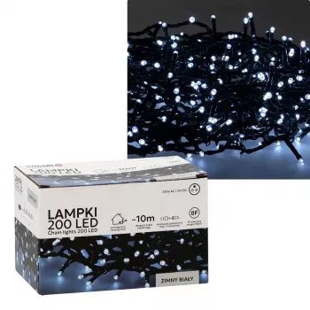 Extralink LED valgusketid 200 LED-i külmvalge 10m + 3m IP44 sise-/välistingimustes