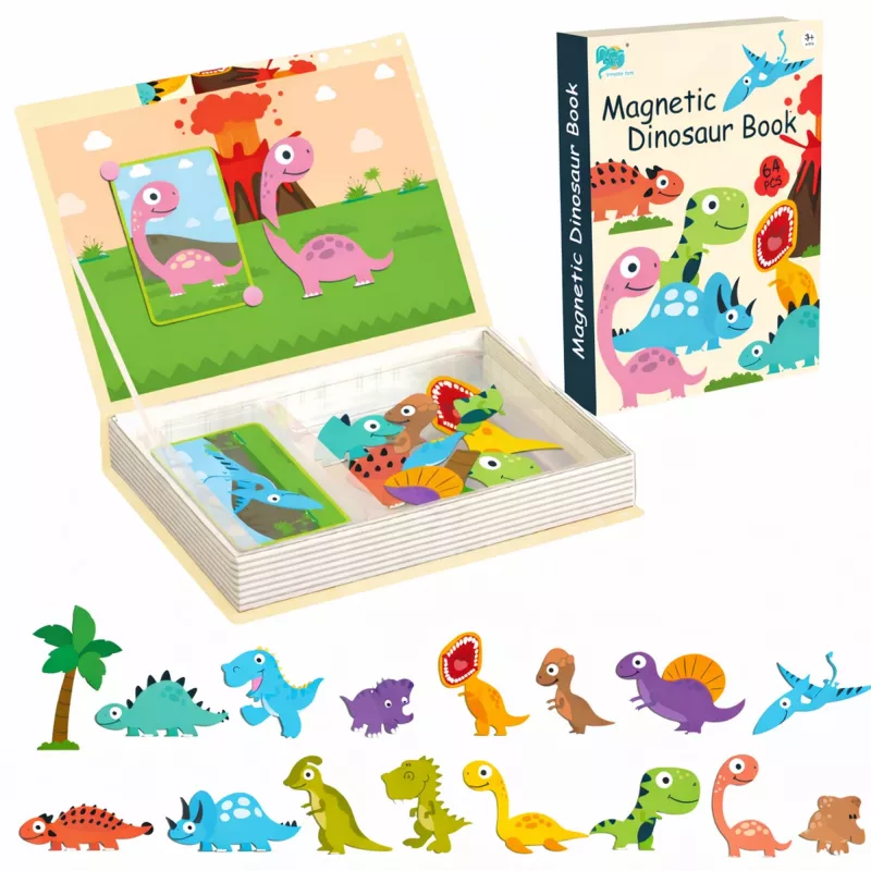 EXTRALINK TOYS Magnetic Puzzle Book 64 Pieces Dinosaurs
