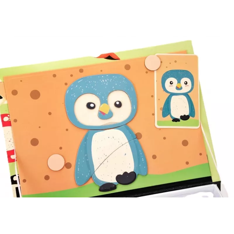 EXTRALINK TOYS Magnetic Puzzle Book Animals 68 Pieces