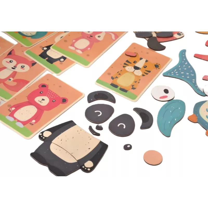 EXTRALINK TOYS Magnetic Puzzle Book Animals 68 Pieces