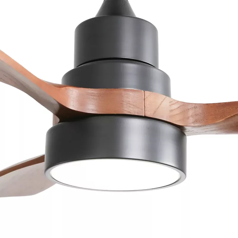 Extralink Walnut Dark 48 nutikas WiFi laeventilaator LED-valgustusega, tume pähkel, 122cm, Tuya rakendus, kaugjuhtimispult, alalisvoolumootor, 6 kiirust, hämardatav, Alexa ja Google ühilduv