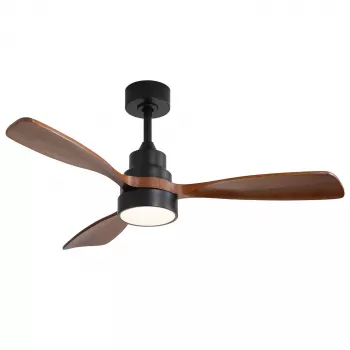 Extralink Walnut Dark 48 nutikas WiFi laeventilaator LED-valgustusega, tume pähkel, 122cm, Tuya rakendus, kaugjuhtimispult, alalisvoolumootor, 6 kiirust, hämardatav, Alexa ja Google ühilduv