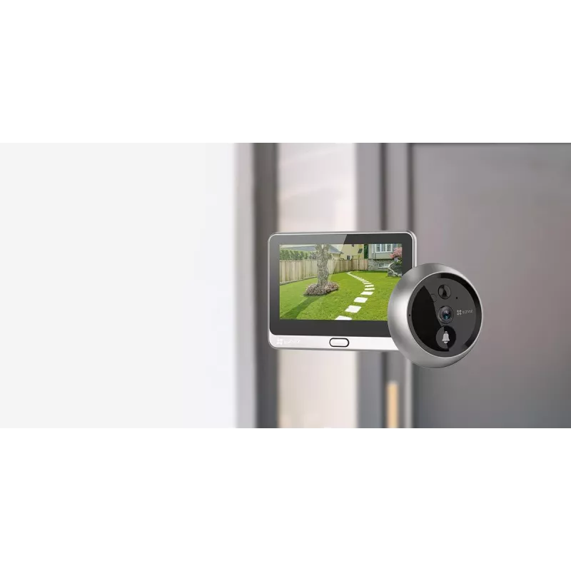 Ezviz CS-CP4 2MP Wi-Fi digitaalne uksevaataja 4.3-tollise ekraaniga, Hõbedane