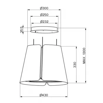 Faber Beat Titanium Matt F45 seinale paigaldatav õhupuhasti, 45 cm, 630 m³/h, LED