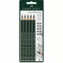 Faber-Castell Castell 9000 Jumbo grafiitpliiatsite komplekt, 5 astet (B, 2B, 4B, 6B, 8B), kuusnurkne, FSC seeder 119397