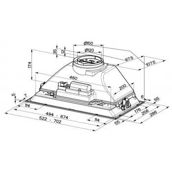 Faber Inka Smart C BK A52 Sisseehitatud õhupuhasti (52 cm, must, 330 m³/h, LED)
