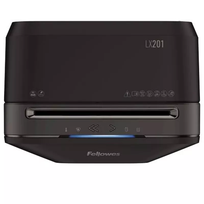 Fellowes Powershred LX201 Micro-Cut Shredder, Black, 10-Sheet, P-5 Security, 22L Bin