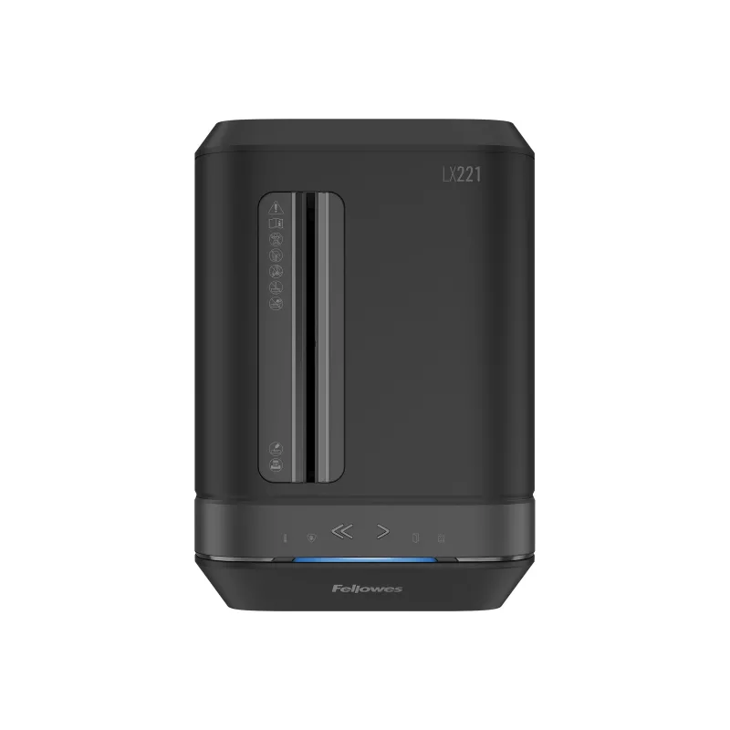 Fellowes Powershred LX221 mikro-lõikur paberihunt, 17 lehte, P-5 turvatase, 30L konteiner, must 5050401