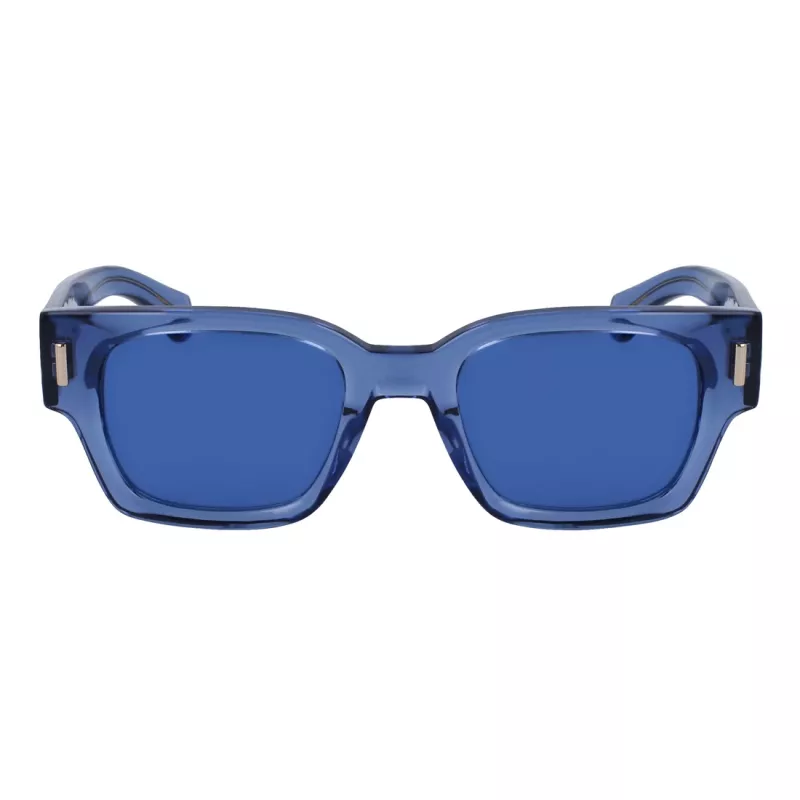 FERRAGAMO Meeste Päikeseprillid SF2010S522143 - Ristkülikukujuline atsetaatraam, UV400 kaitse, 52 mm lääts