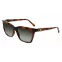 Ferragamo SF1027S-214 Naiste Päikeseprillid Havana Atseetaat Ruudukujuline Pruun Gradient 55mm