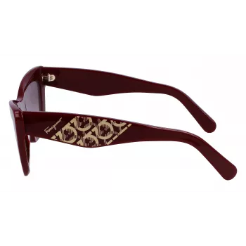 FERRAGAMO SF1081SE-603 Naiste kassisilma päikeseprillid Burgundia pruun gradient 55mm