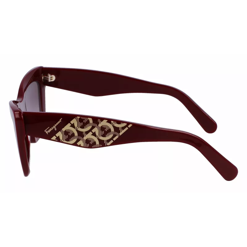 FERRAGAMO SF1081SE-603 Naiste kassisilma päikeseprillid Burgundia pruun gradient 55mm