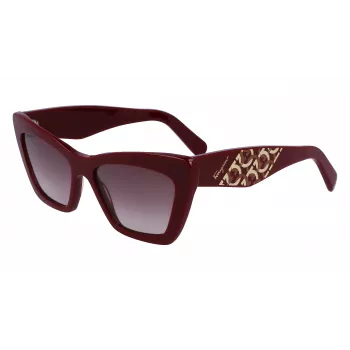 FERRAGAMO SF1081SE-603 Naiste kassisilma päikeseprillid Burgundia pruun gradient 55mm
