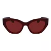 FERRAGAMO SF1107S552065 Naiste ruudukujulised atsetaatpäikeseprillid Havana pruun gradient 55/20/140 mm