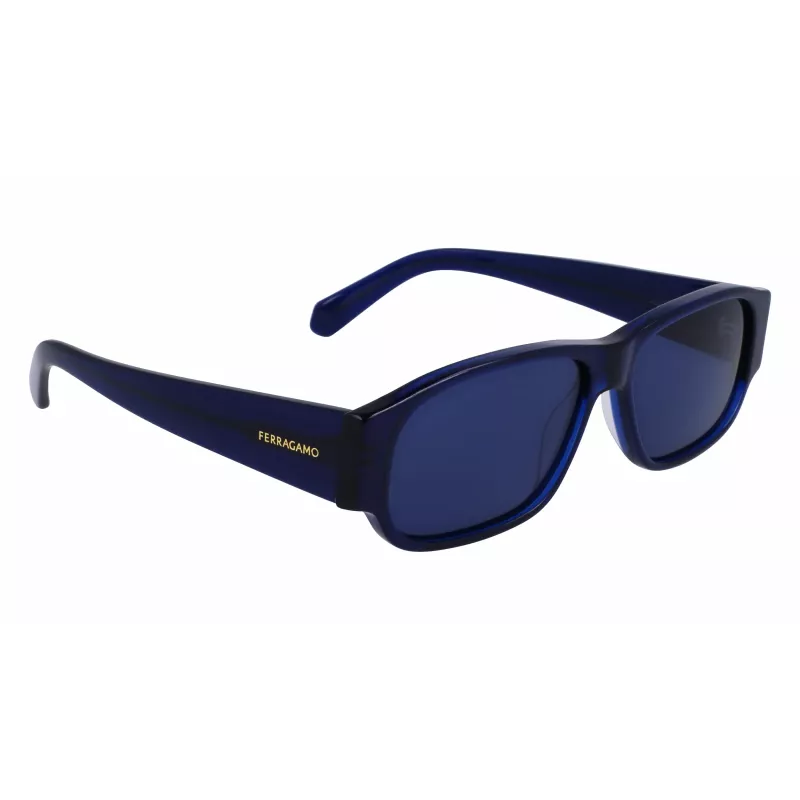 FERRAGAMO SF1109S571443 Meeste päikeseprillid, matt must atsetaatraam, hallid polükarbonaat läätsed, 57mm