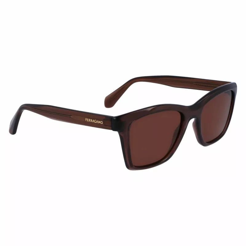 FERRAGAMO SF2001S-232 Unisex Päikeseprillid Havana Pruun Ruudukujuline Atsetaatraam Pruun Lääts 54/20/145 mm